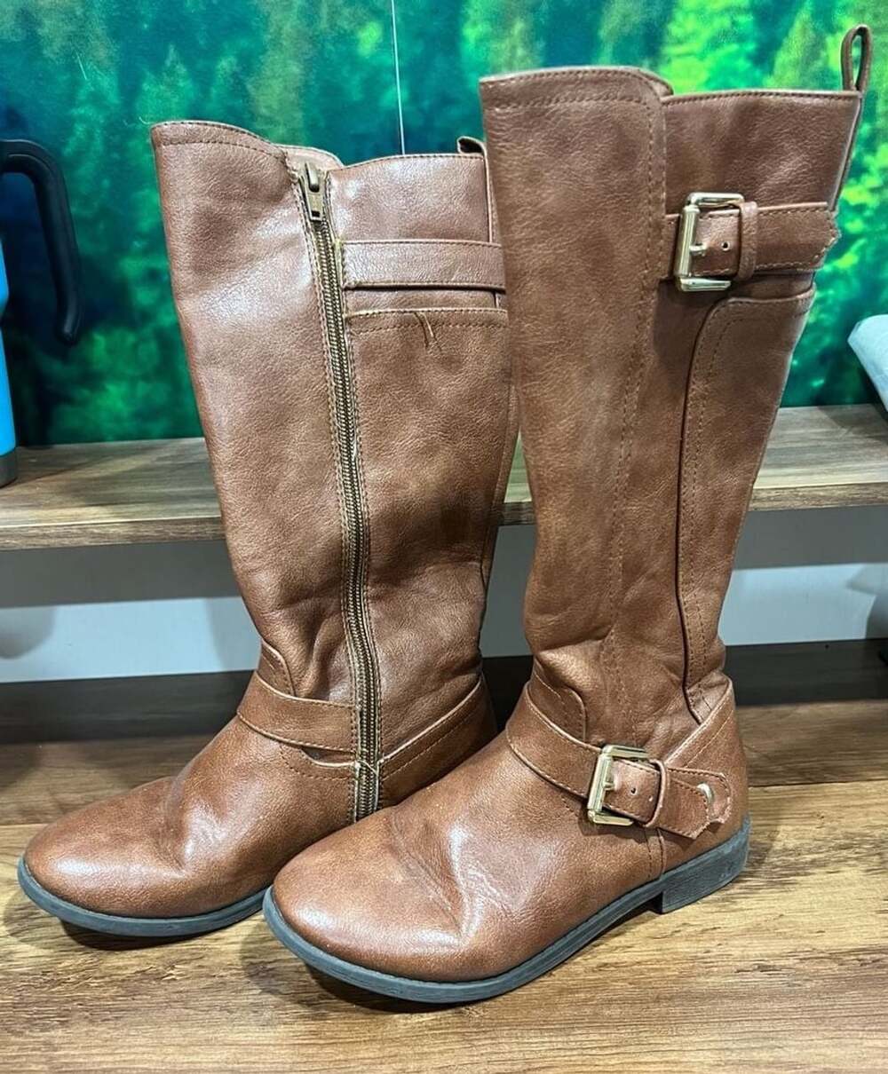 SO Camila Cognac Riding Boots Girl's Size 1 Medium